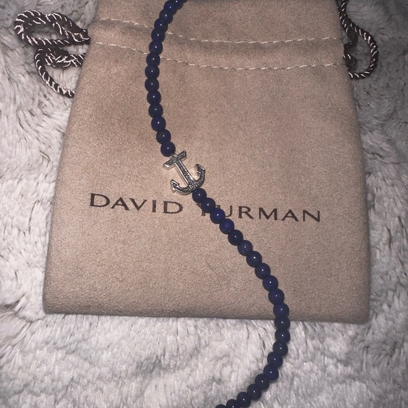 David Yurman Blue Beaded Anchor Bracelet - Picture 2 of 4